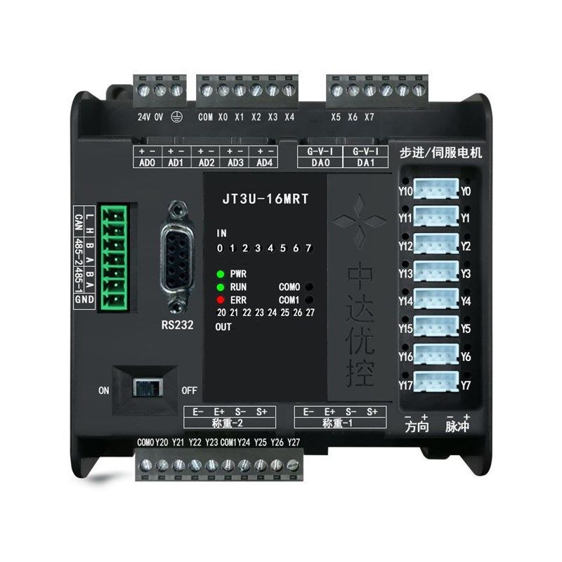 国产PLC JT3U-12MRT-8MT-2AD-1DA JT3U-16MRT-8MT-4ADX 4轴带485