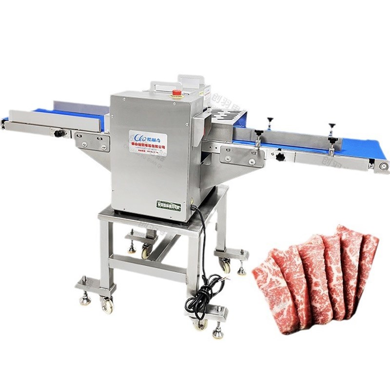 创羽电器猪肉开条切块机 新鲜牛肉开条切丁机 S输送式切肉机厂家