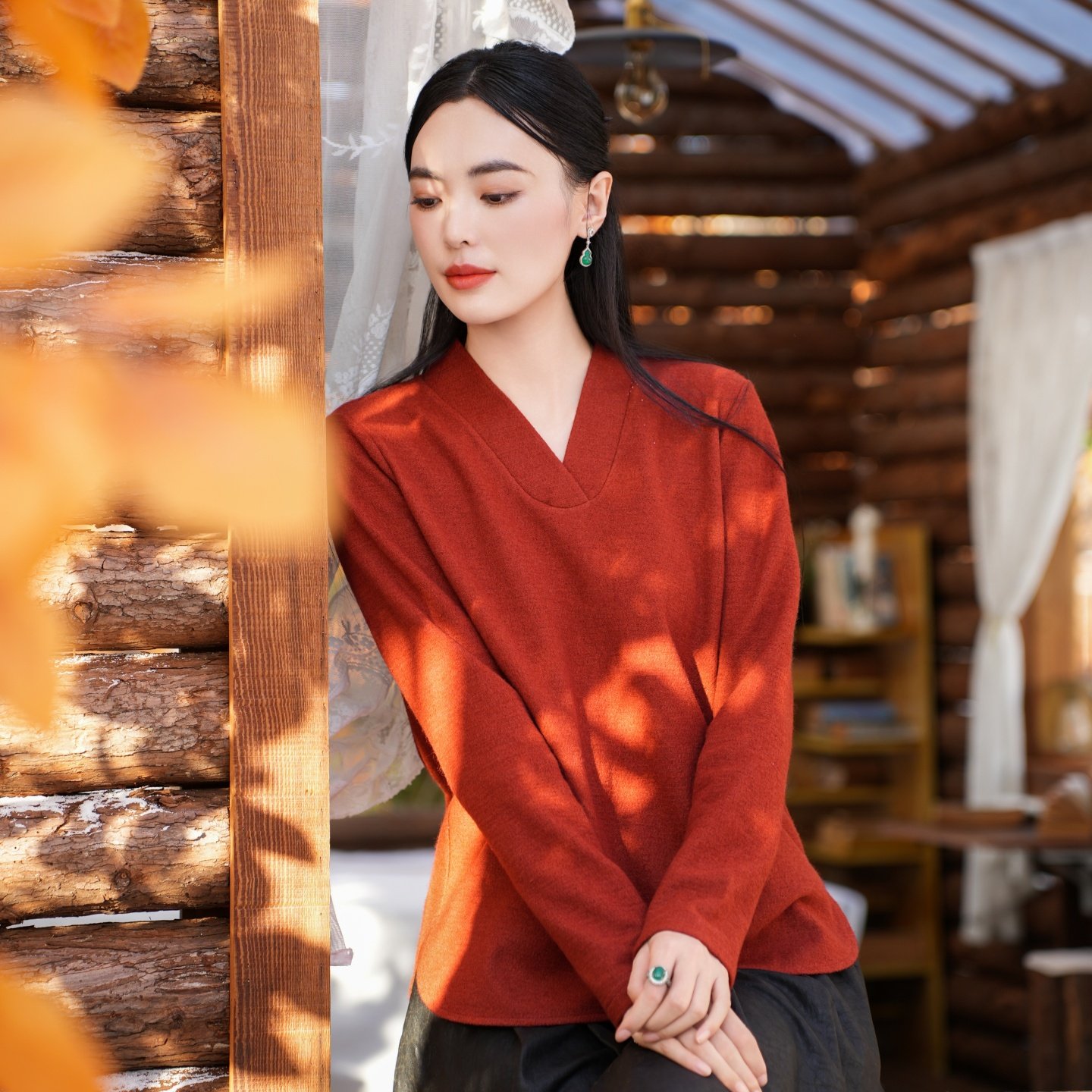 【羊毛】觅萝香原创设计冬季 V领 长袖针织衫 休闲女百搭,女装/女士精品,毛针织衫,淘宝优惠券,粉丝福利购,淘宝优惠卷