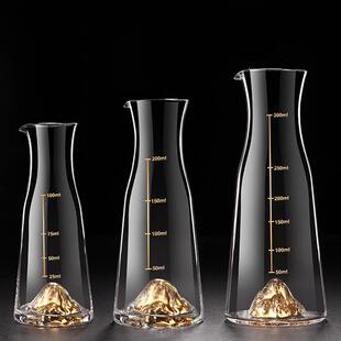 创意金山醒酒器玻璃家用白酒杯分酒器小号酒壶洋酒小扎壶饭店酒吧