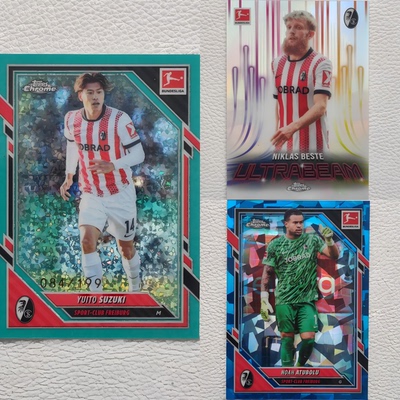 Topps 德甲Chrome 弗赖堡 铃木唯人 贝斯特 阿图博卢 球星卡