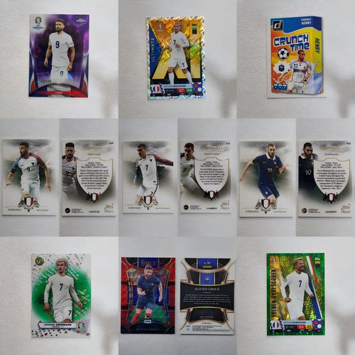 PANINI TOPPS 法国 亨利 格列兹曼 吉鲁 本泽马 球星卡 周边礼物