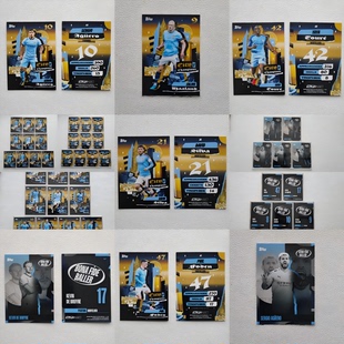 TOPPS 2025年 曼城 Team 阿圭罗 罗德里 哈兰德 福登 球星卡礼物