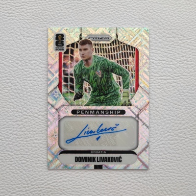 Panini 2026 世界杯 Prizm 克罗地亚 利瓦科维奇 亲签 签名球星卡