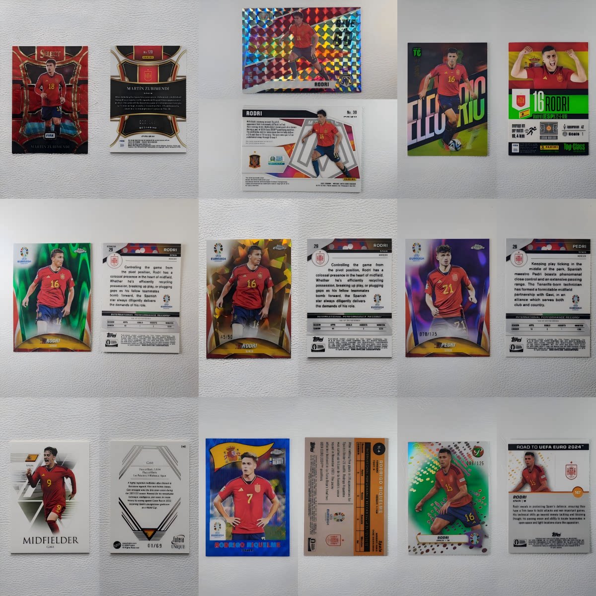 PANINI TOPPS 西班牙 国家队 加维 佩德里 罗德里 球星卡周边礼物
