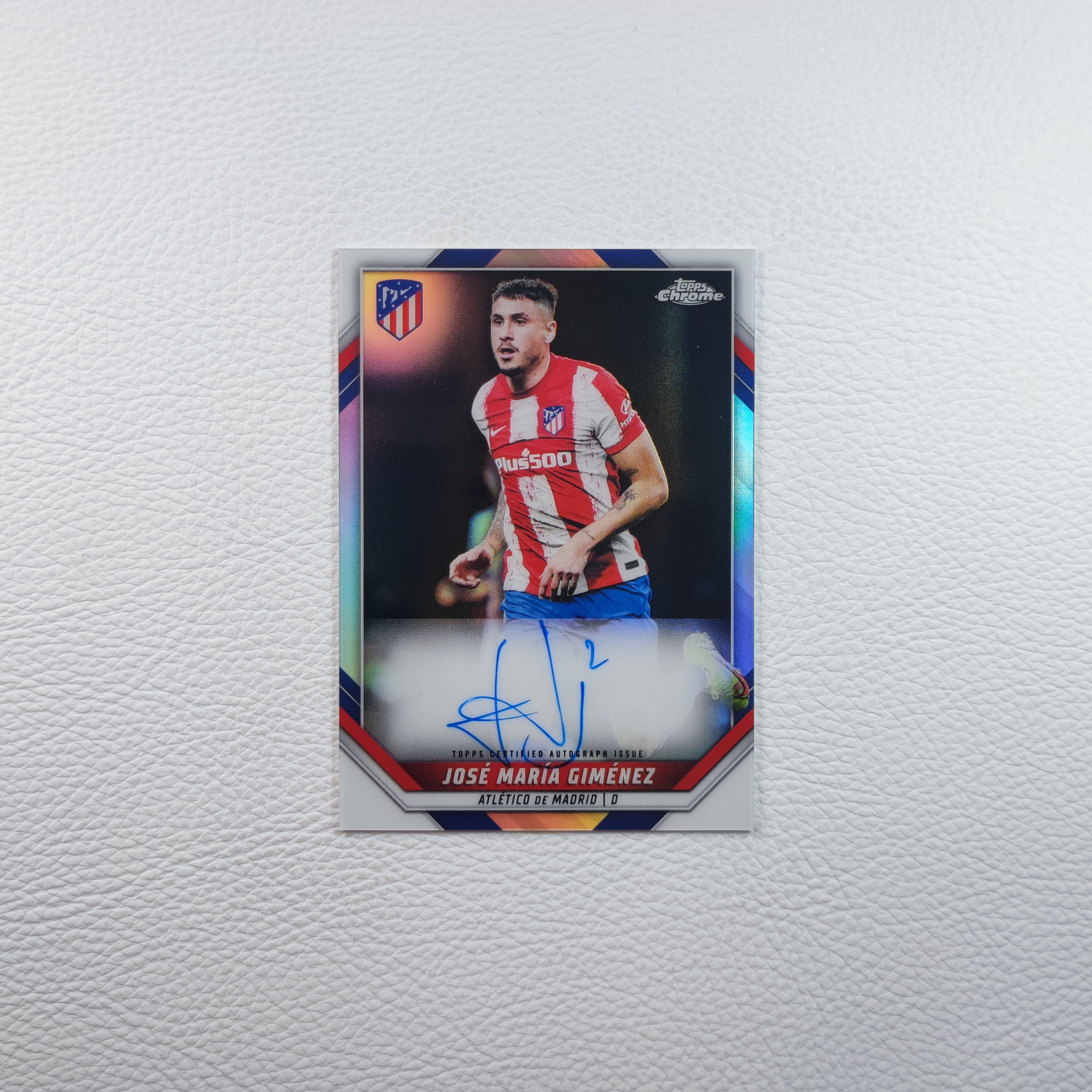 Topps 2022 马德里竞技元年 Chrome 希门尼斯 亲签卡签签名球星卡