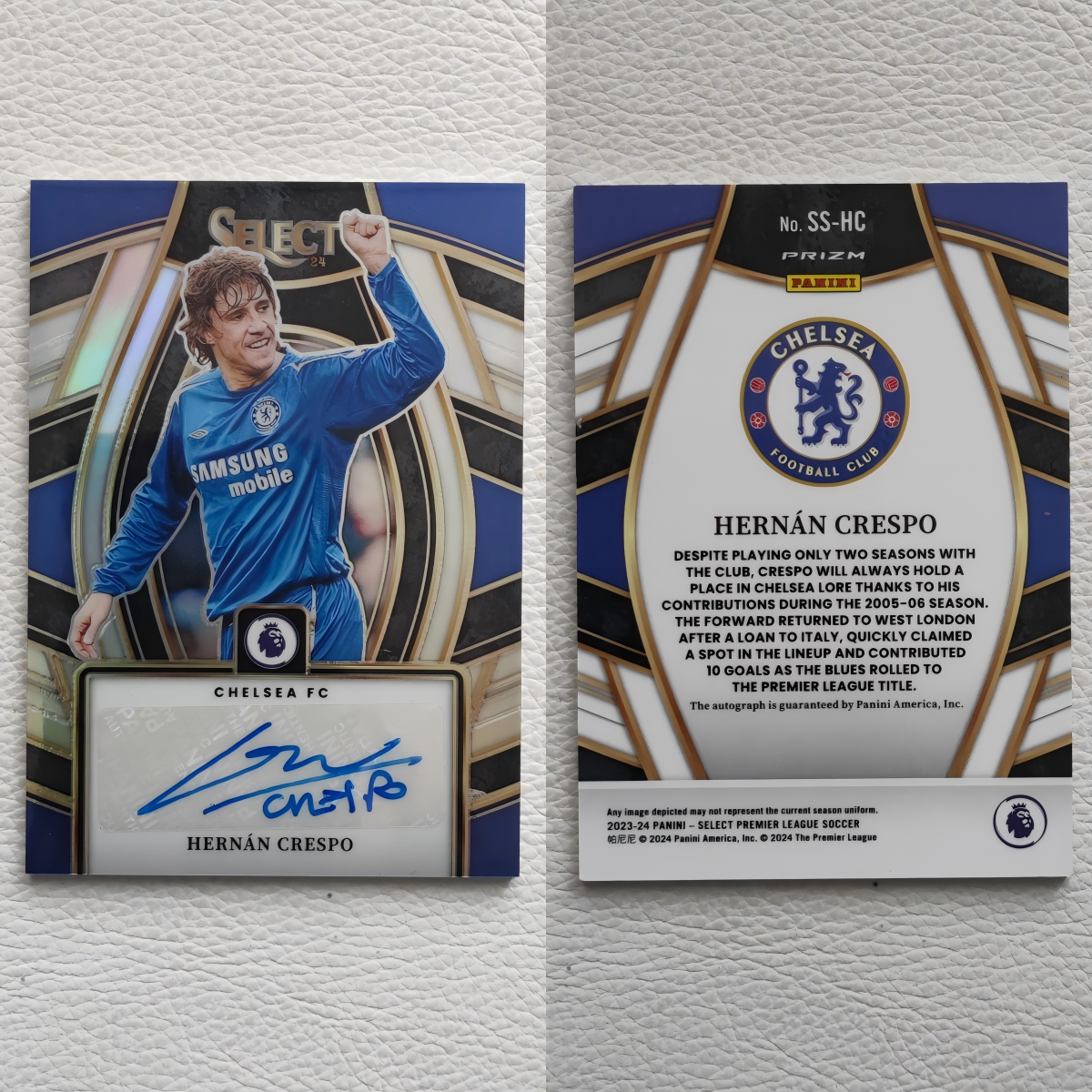 Panini Select 切尔西 克雷斯波 Crespo 亲签 签名 球星卡 礼物