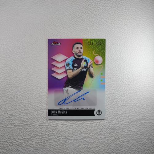 Topps Finest 阿斯顿维拉 麦金 亲签 签名 签字 球星卡 周边 礼物