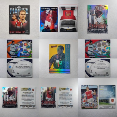 TOPPS PANINI Arsenal 亨利 博格坎普 皮雷等传奇 球星卡周边礼物