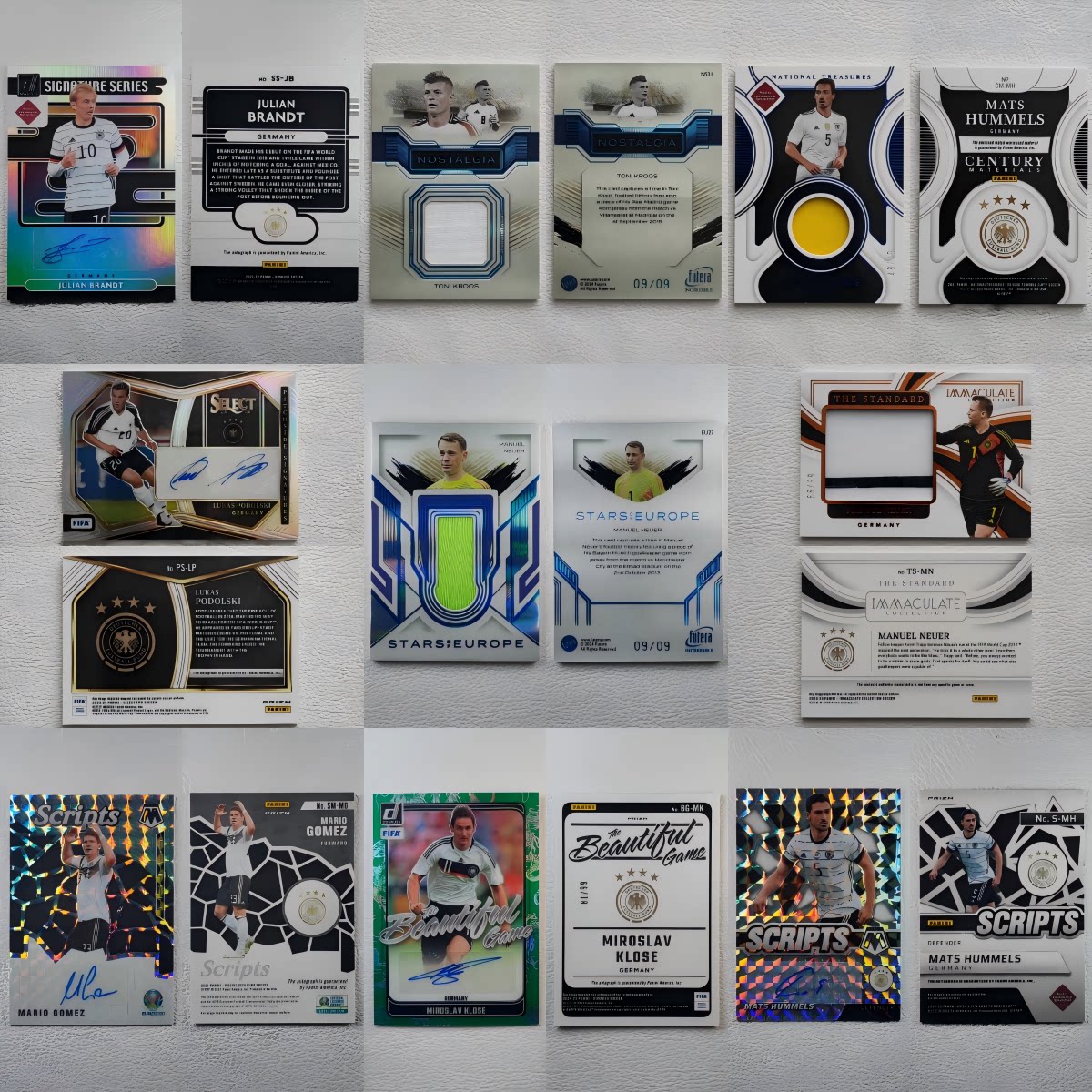 PANINI TOPPS 德国 穆西亚拉 克罗斯 克洛泽 签名球衣球星卡礼物