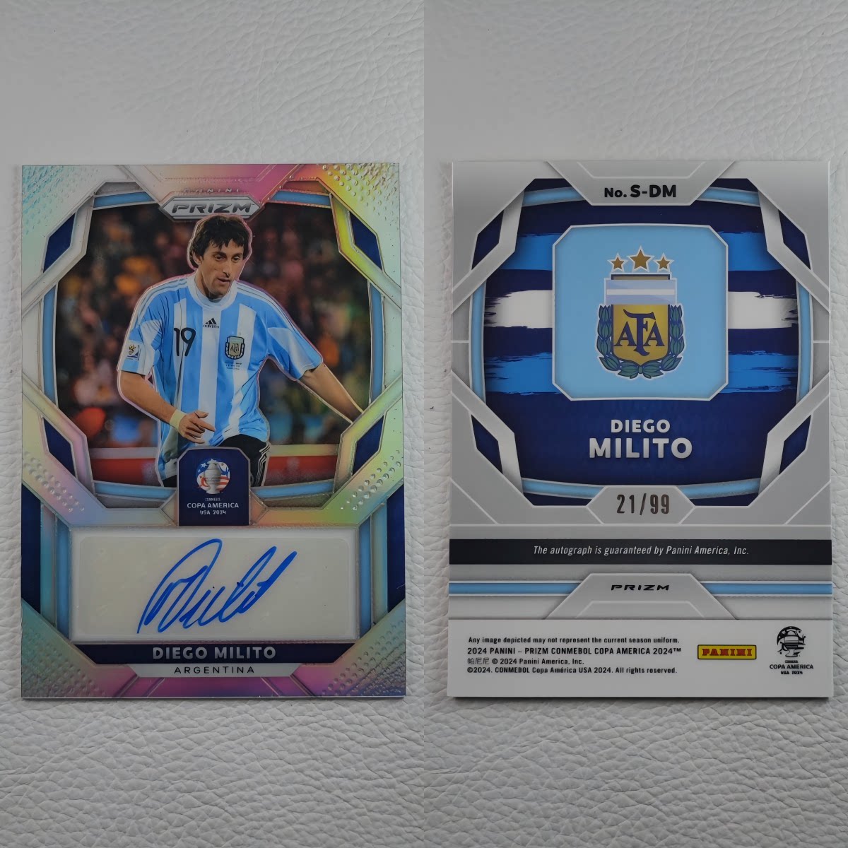 Panini 2024美洲杯元年 阿根廷 米利托 DIEGO MILITO 签名 球星卡