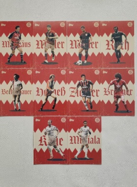 2025 Topps Team 拜仁慕尼黑 穆夏拉 凯恩 贝肯鲍尔 折射 球星卡