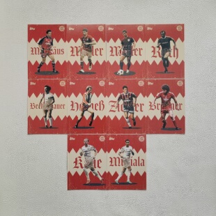 2025 Topps Team 拜仁慕尼黑 穆夏拉 凯恩 贝肯鲍尔 折射 球星卡