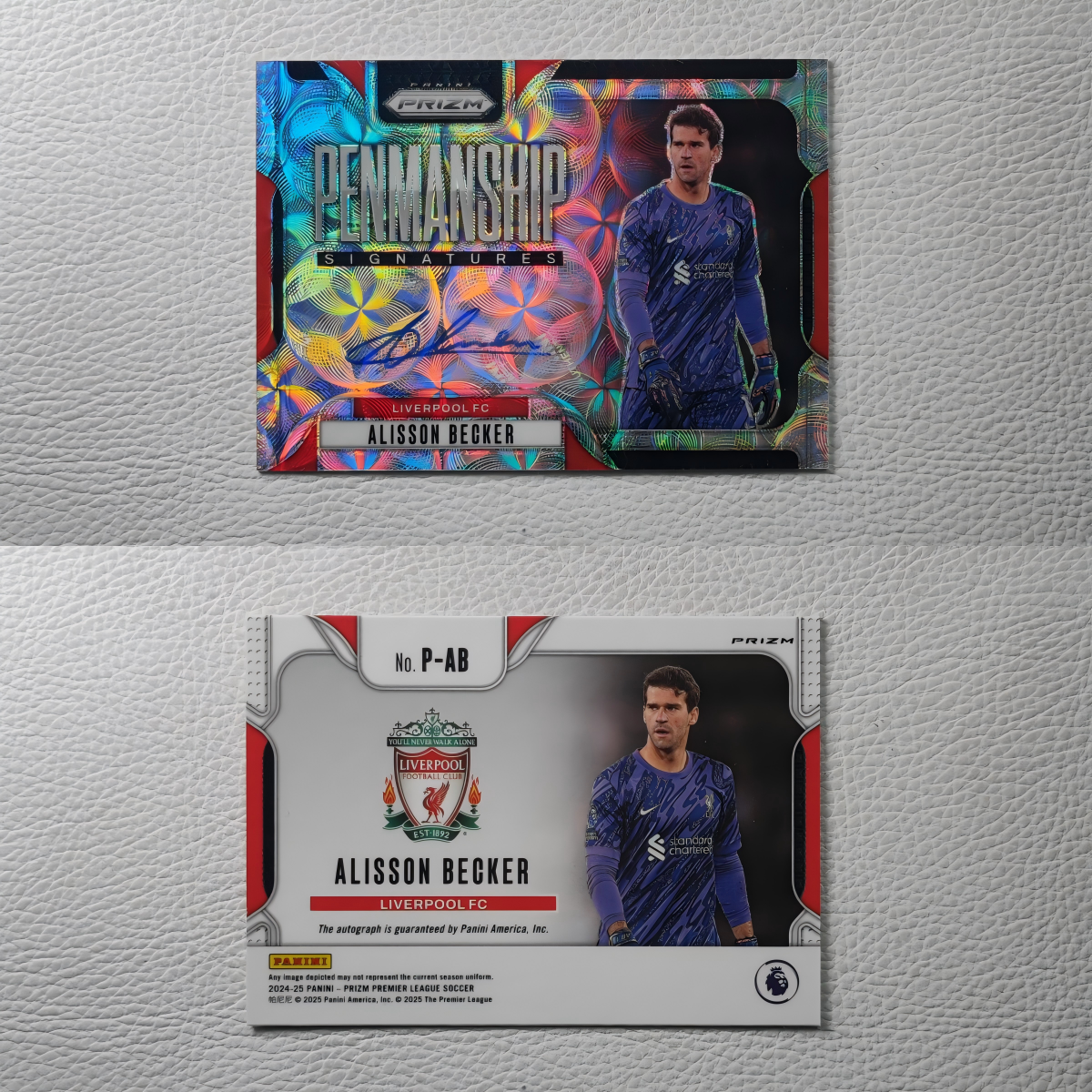 Panini Prizm 利物浦 阿利松 亲签 签名 签字 球星卡