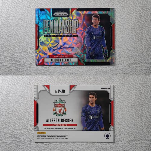 Panini Prizm 利物浦 阿利松 亲签 签名 签字 球星卡