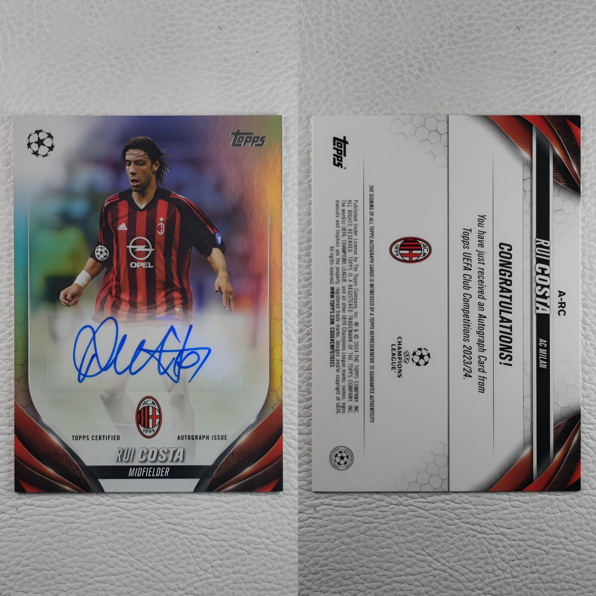 TOPPS 欧冠 AC米兰 鲁伊科斯塔 亲签 签名 签字 球星卡 周边礼物
