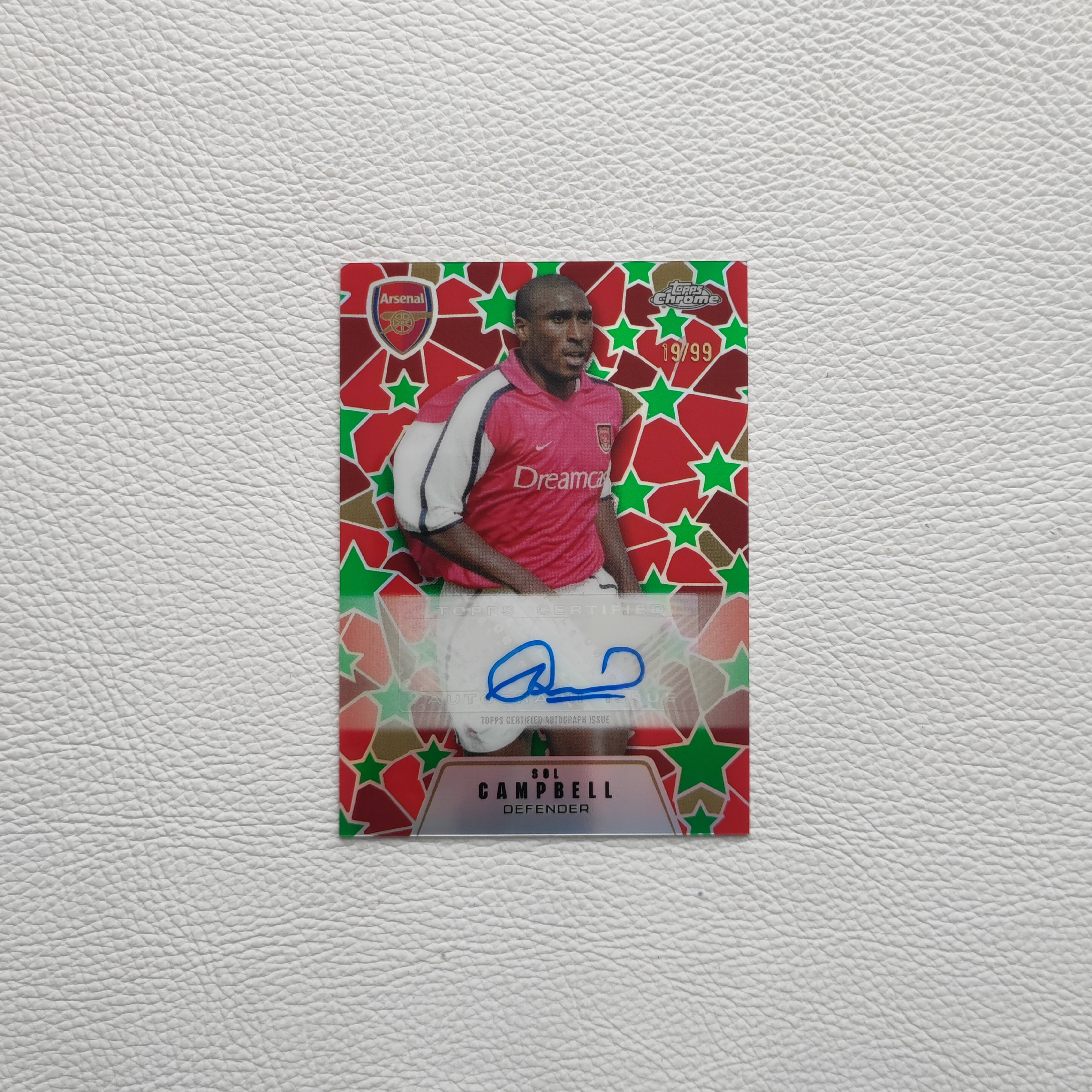Topps Chrome Arsenal 元年 坎贝尔 亲签 签名 球星卡 周边 礼物