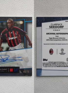 TOPPS 欧冠博物馆 西多夫 亲签 签名 签字 球星卡 周边 礼物