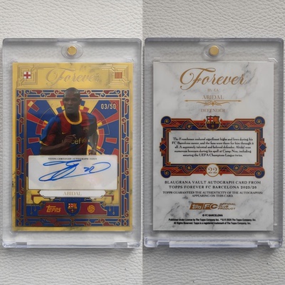Topps 永恒 巴塞罗那 阿比达尔 ABIDAL 亲签 签字 签名 球星卡