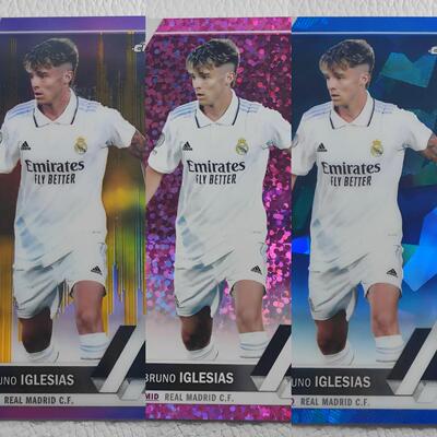 TOPPS 欧冠Chrome 伊格莱西亚斯 新秀RC 各系列球星卡周边礼物