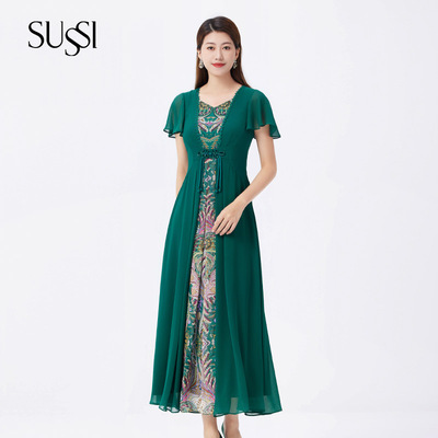 SUSSI/古色收腰显瘦连衣裙