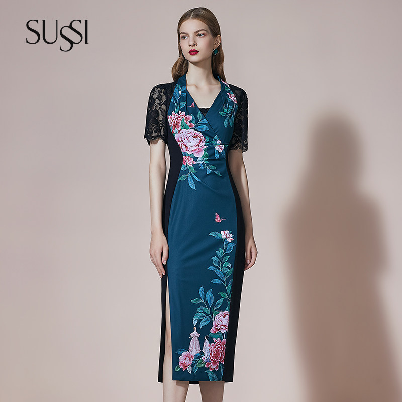 SUSSI/古色国风旗袍裙