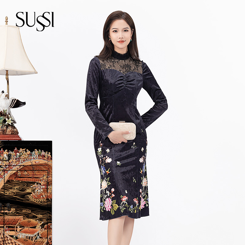 SUSSI/古色高档气质连衣裙