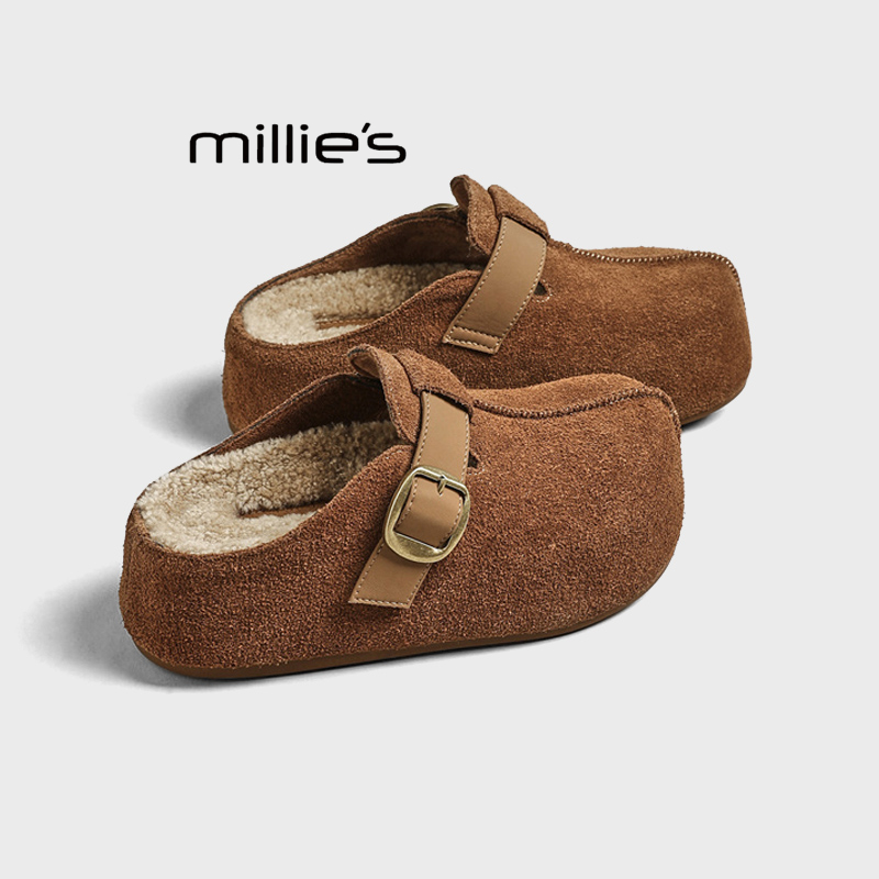 MILLIE'S/妙丽厚底包头拖