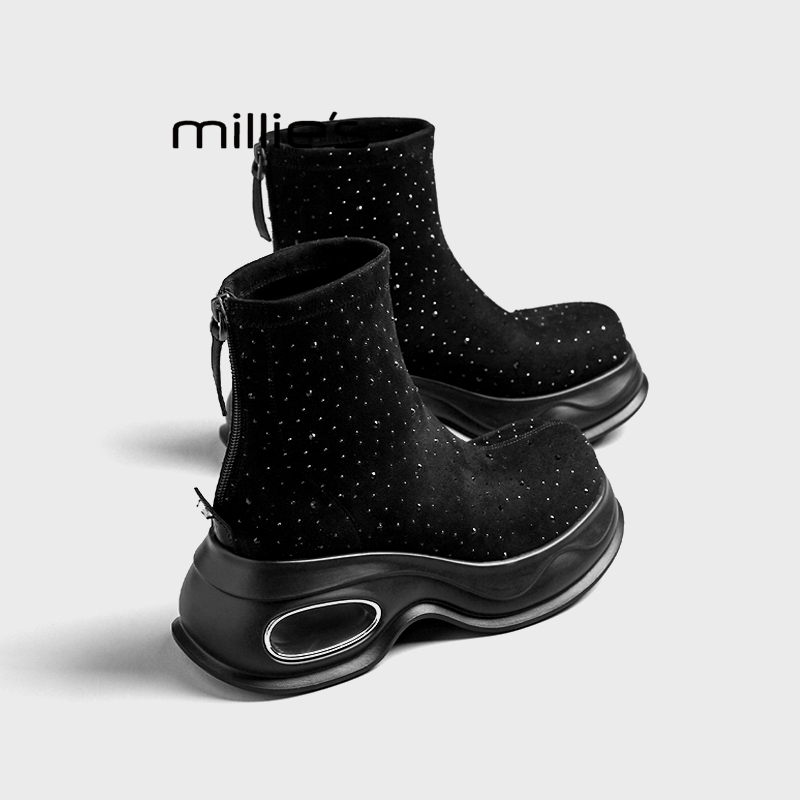 MILLIE'S/妙丽巨好看酷飒弹力靴