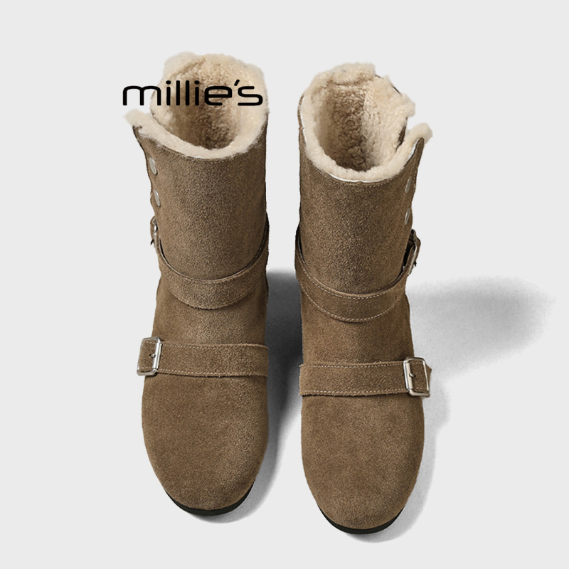 MILLIE'S/妙丽两穿翻折时装靴