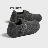 加绒博肯棉鞋 妙丽全包勃肯鞋 子冬季 MILLIE 一脚蹬懒人鞋 女鞋 款