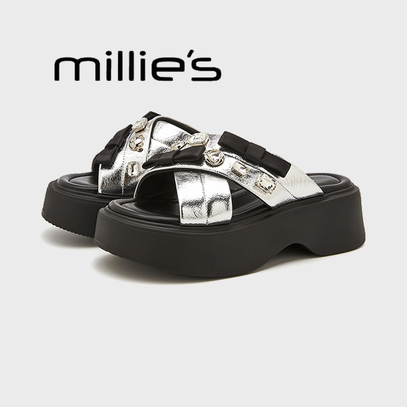 MILLIE'S/妙丽松糕厚底凉拖鞋