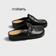 妙丽勃肯半拖女2026春季 款 MILLIE 一脚蹬懒人鞋 外穿厚底包头拖