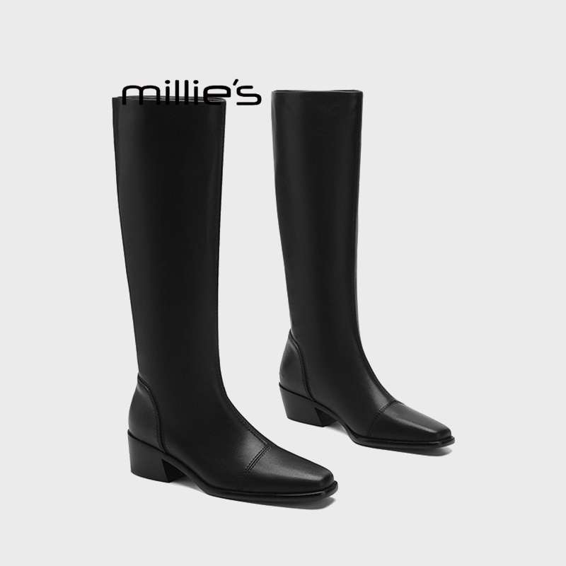 MILLIE'S/妙丽真皮高筒靴女