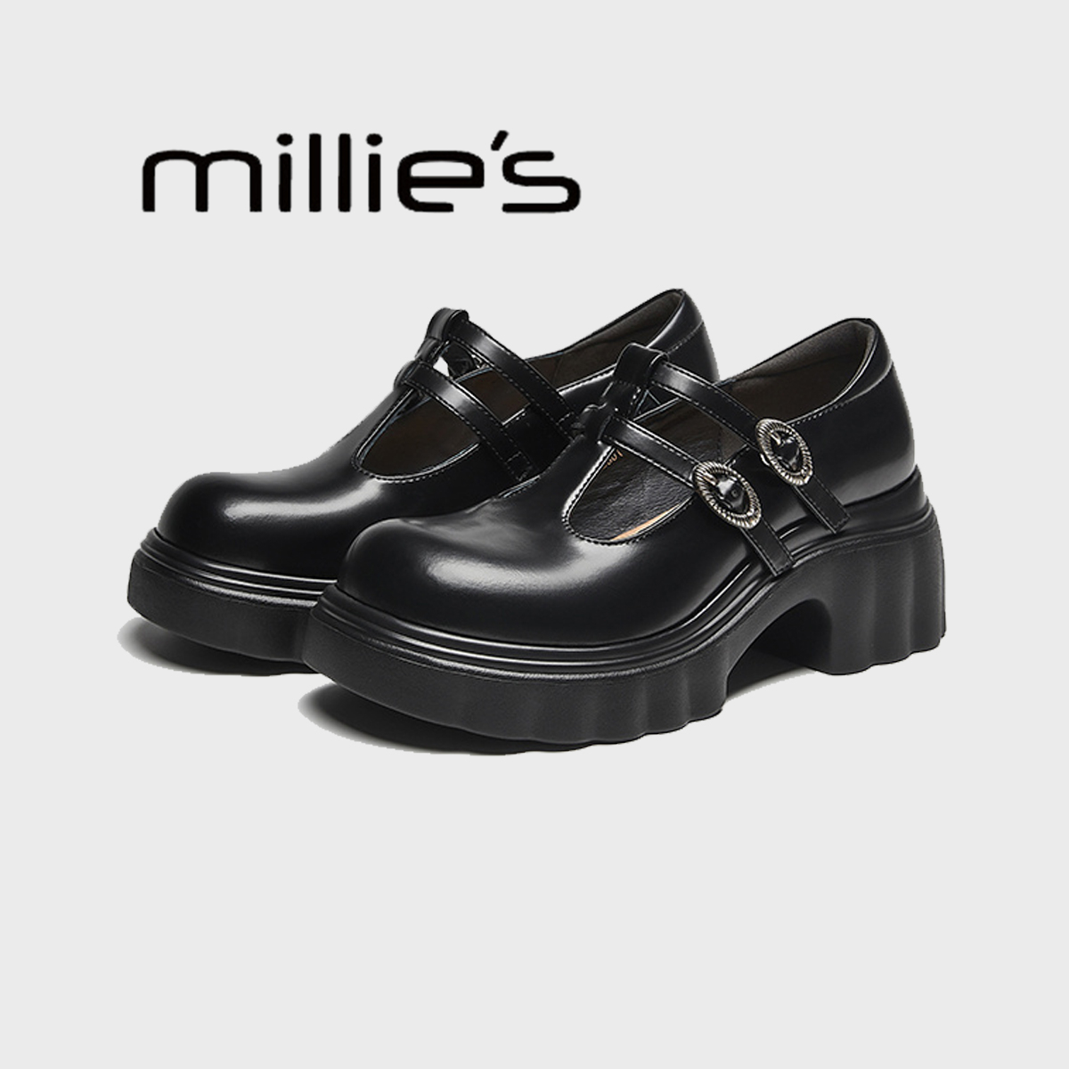 MILLIE'S/妙丽厚底松糕鞋春
