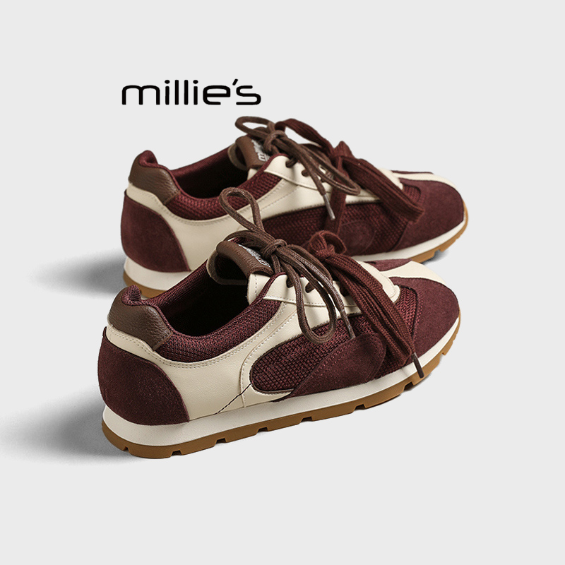 MILLIE'S/妙丽真皮德训鞋女