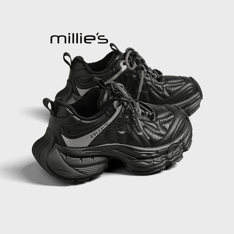 MILLIE'S/妙丽增高厚底老爹鞋