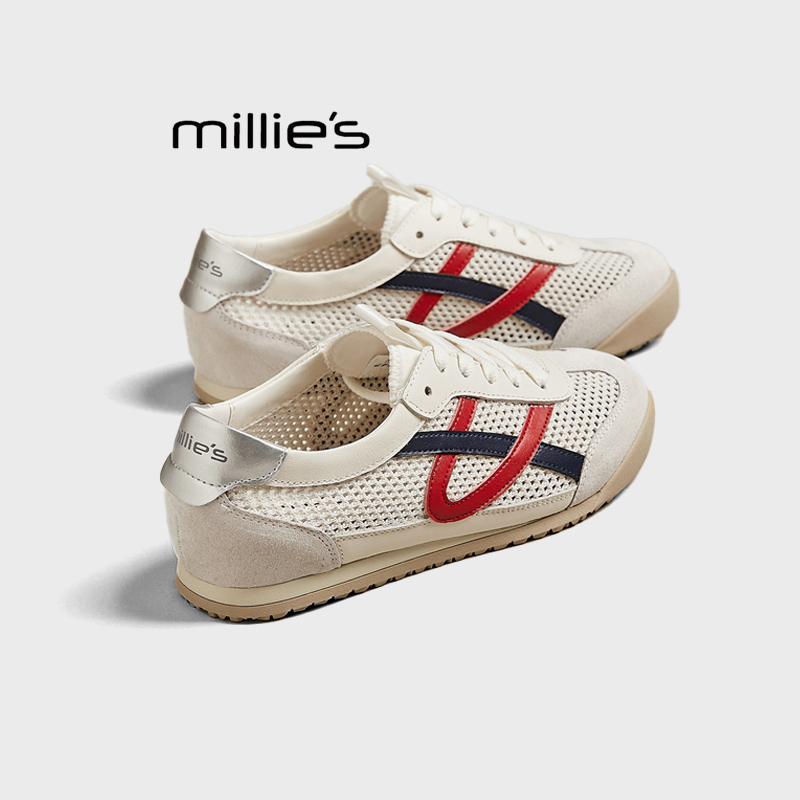 MILLIE'S/妙丽真皮德训鞋女