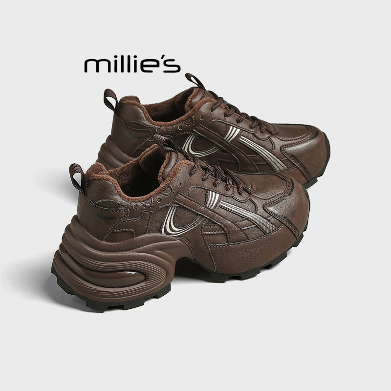 MILLIE'S/妙丽真皮德训鞋女