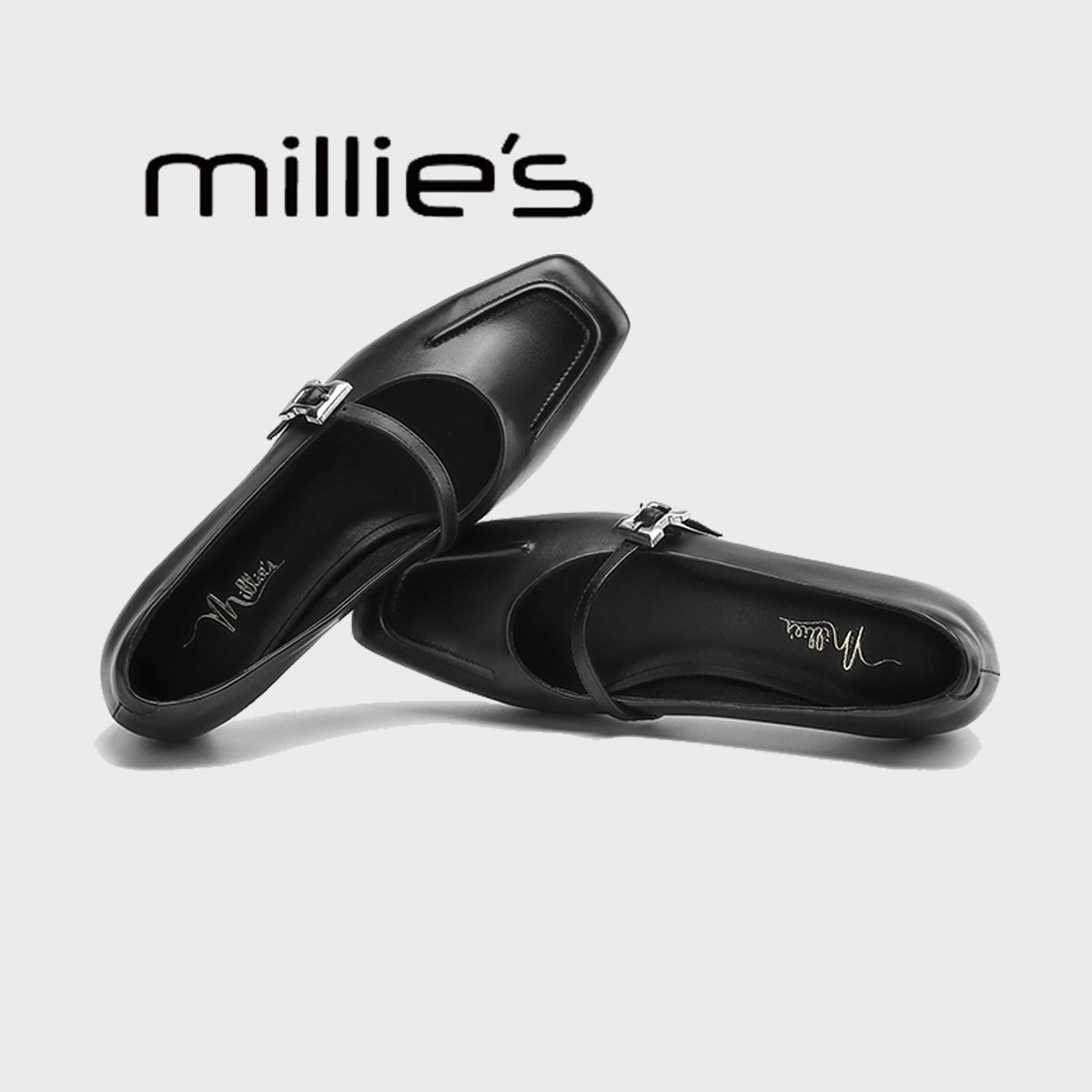 MILLIE'S/妙丽真皮平底单鞋女图片