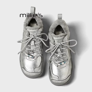 女春季 MILLIE 增高老爹鞋 妙丽圆头厚底高级感小众独特别致时尚