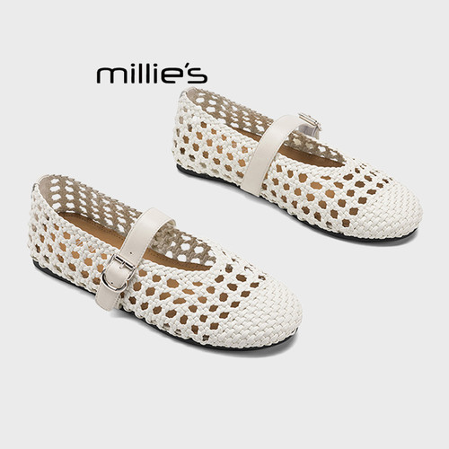 MILLIE'S/妙丽编织绝美玛丽珍鞋