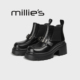 MILLIE 女 百搭休闲切尔西靴冬季 妙丽圆头粗跟一脚蹬英伦风时尚