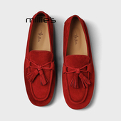 休闲雨鞋 MILLIE 春季 平底圆头一脚蹬百搭豆豆鞋 妙丽流苏乐福鞋