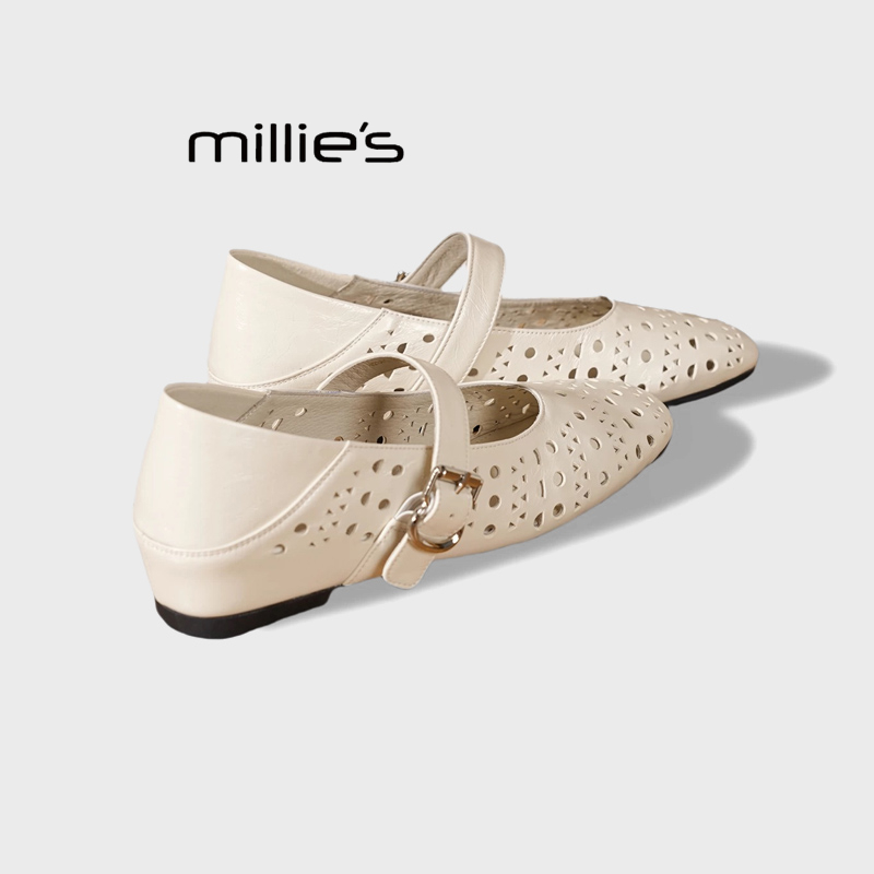 MILLIE'S/妙丽法式复古浅口单鞋