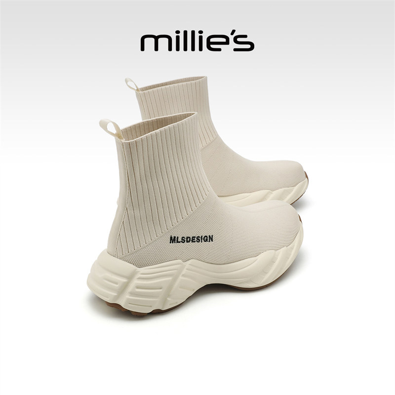 MILLIE'S/妙丽巨好看真皮短靴女