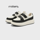 女防水加绒小个子面包鞋 MILLIE 时尚 魔术贴厚底雨鞋 妙丽春季