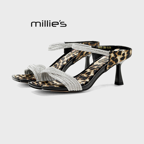 MILLIE'S/妙丽不累脚高跟拖鞋