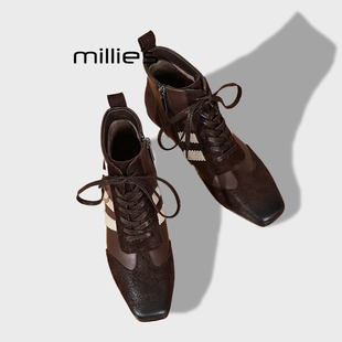 女款 妙丽德训鞋 2025秋冬爆款 时尚 轻便马丁靴Z MILLIE 拳击高帮鞋