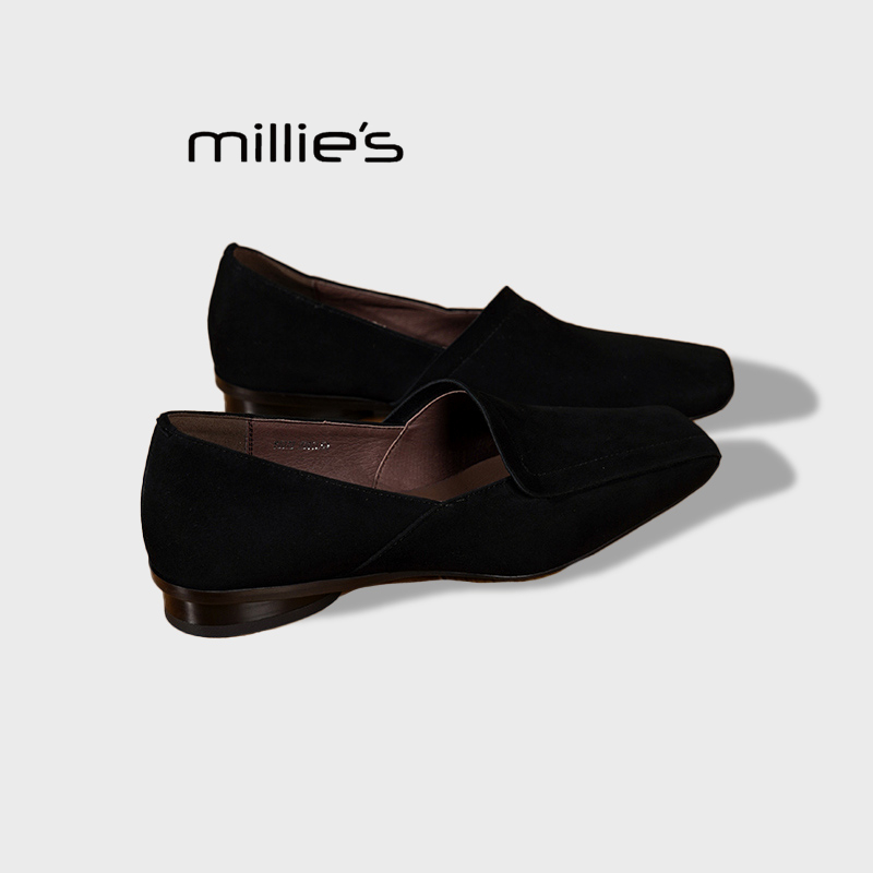 MILLIE'S/妙丽真皮平底单鞋女